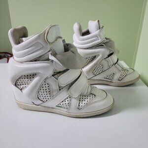 Isabel Marant leather women's fashion runners/sneakers/boots-Size 37/US 7-Wedge